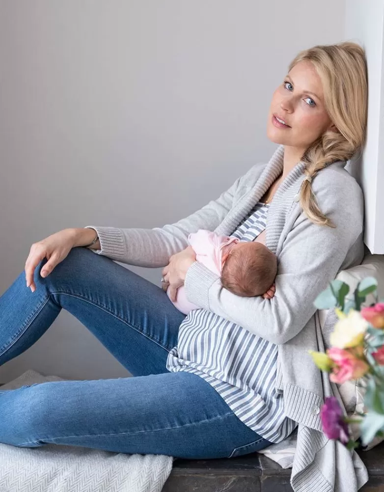 Seraphine Gestreifte Umstands- und Stillbluse |