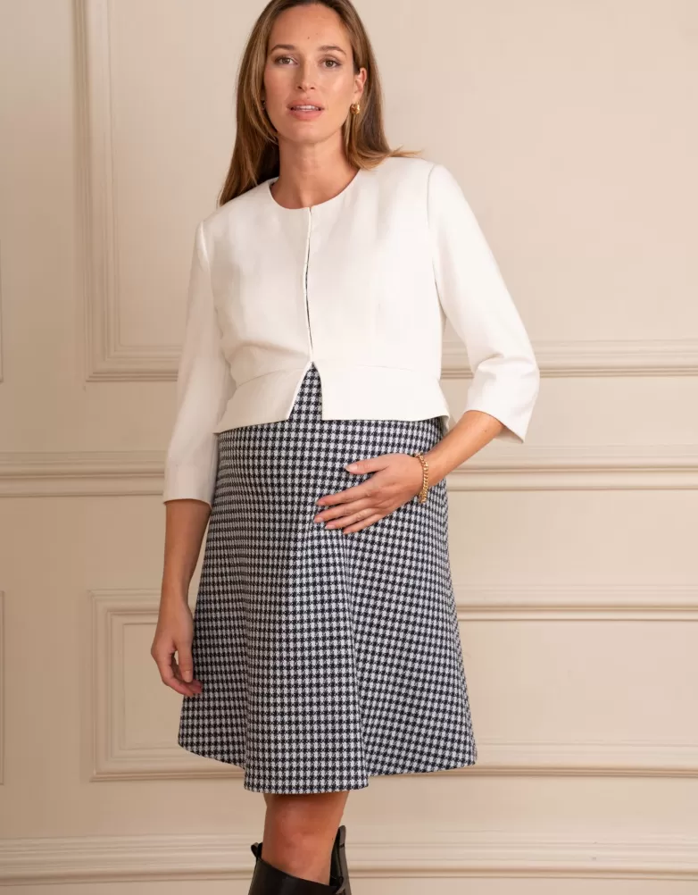 Seraphine Kurze Umstandsjacke in Elfenbein |