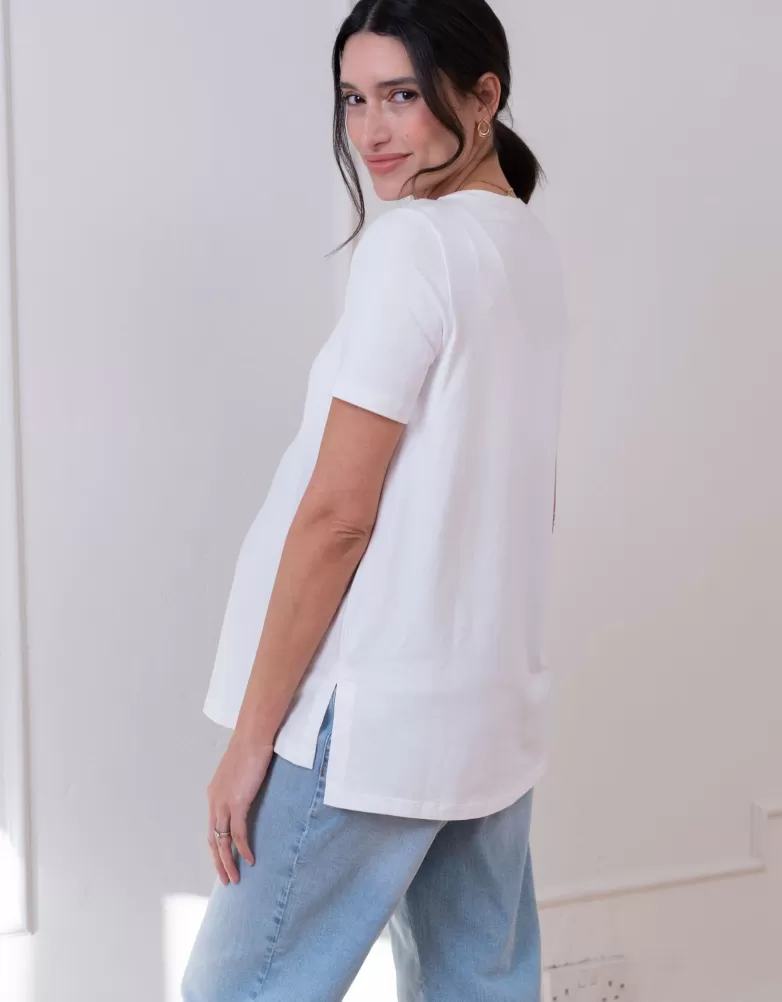 Seraphine Kurzärmeliges Jersey-Umstands-T-Shirt |