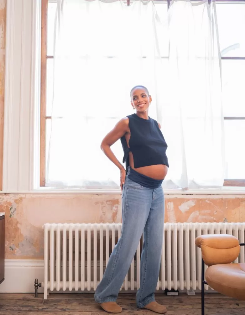 Seraphine Mutterschafts-Jeans Wide Leg Mid Bump |