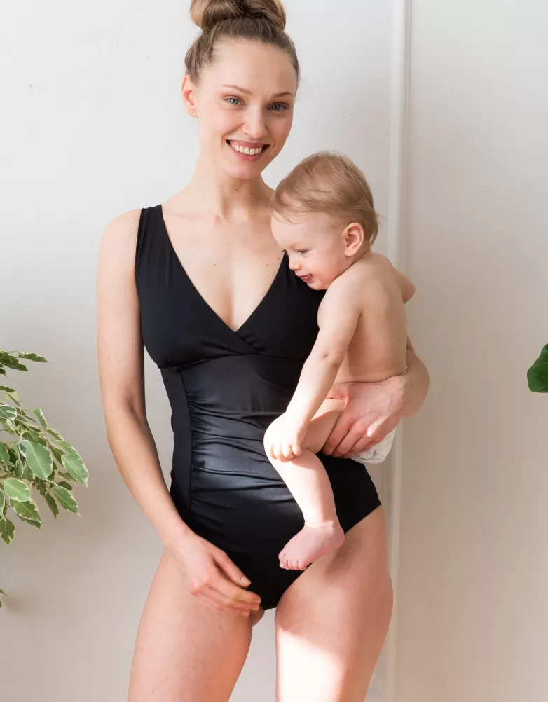 Seraphine Postnataler Shaping-Badeanzug Schwarz |