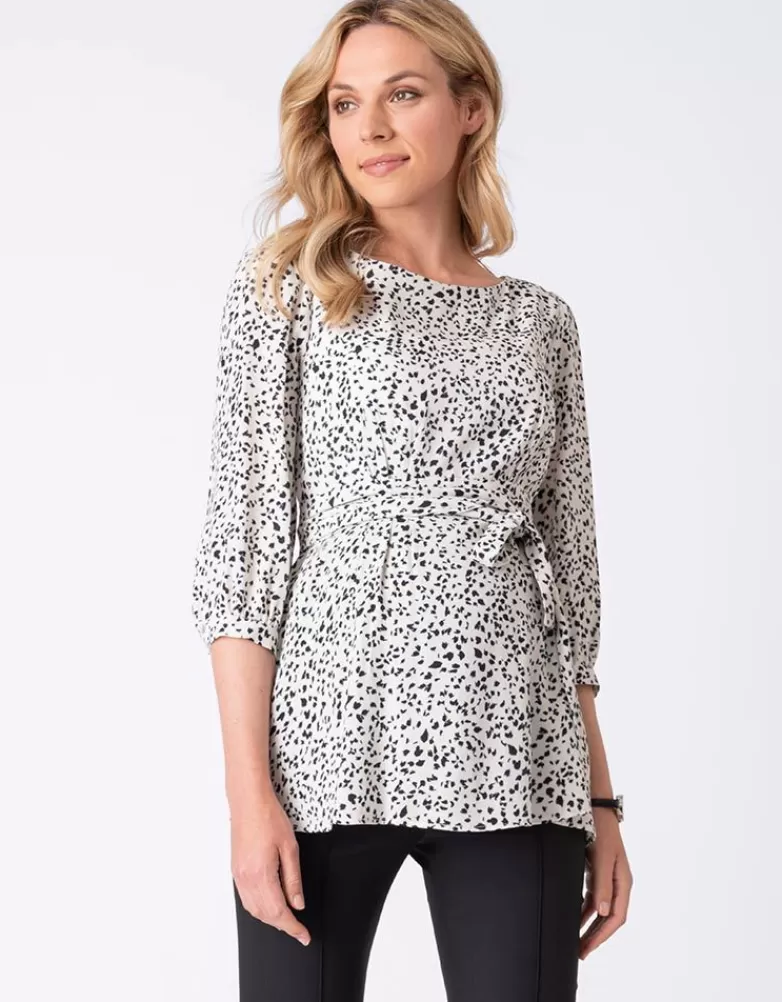 Seraphine Print Umstandsbluse mit Gürtel |