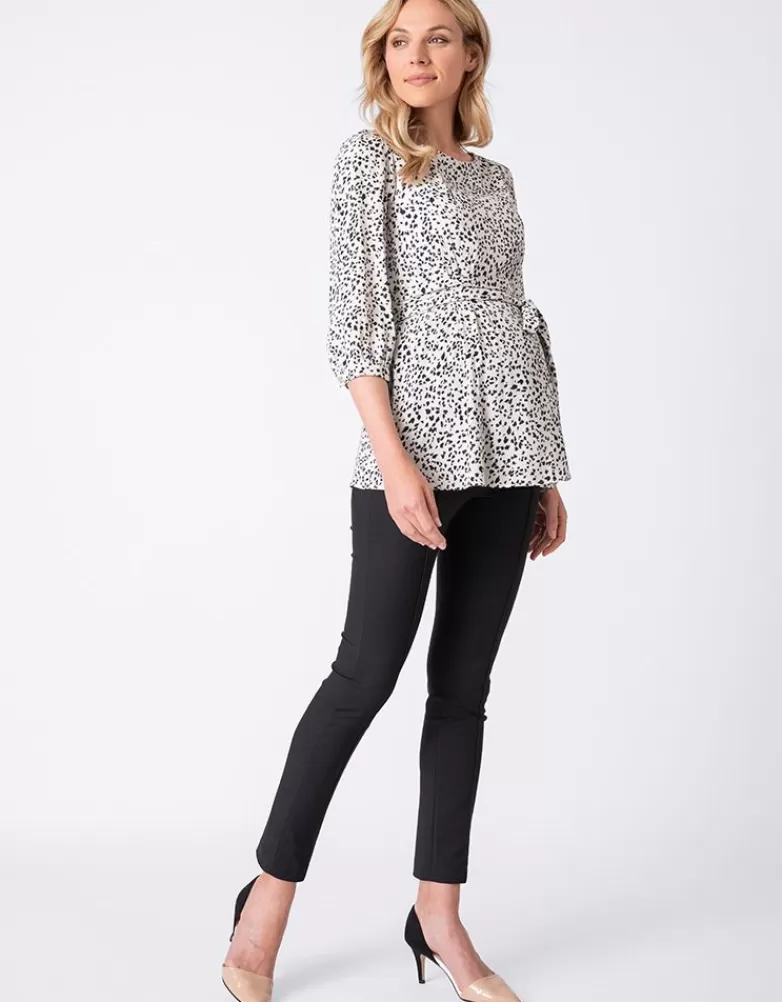 Seraphine Print Umstandsbluse mit Gürtel |