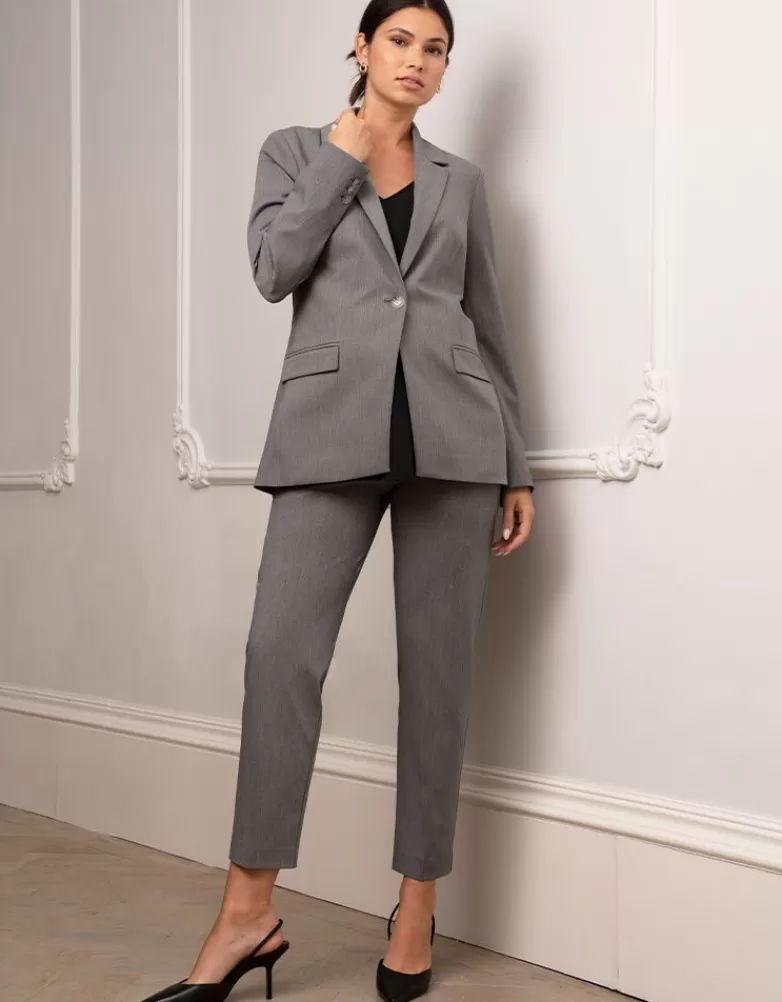 Seraphine Schmeichelnd geschnittener Umstandsblazer, Grau |