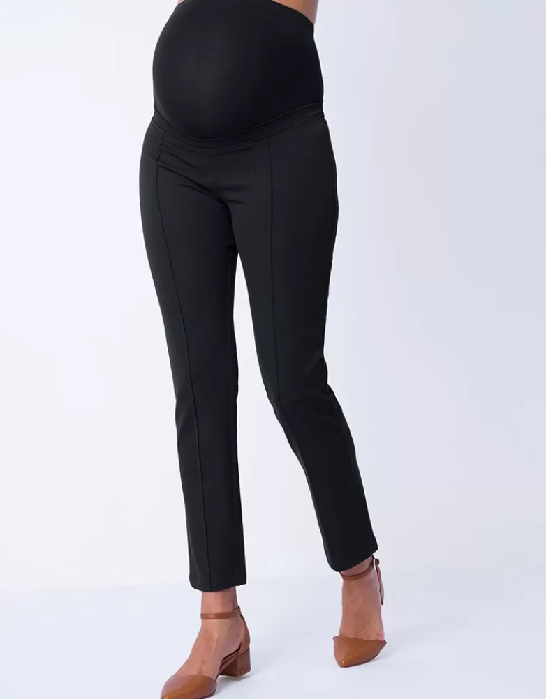 Seraphine Schwarze Umstandshose mit schmalem Bein – Überbauch |