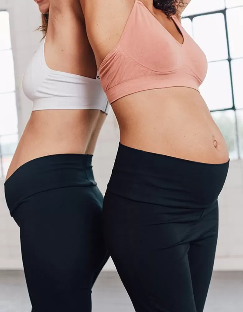 Seraphine Schwarze Umstandsleggings Baumwolle – Doppelpack |