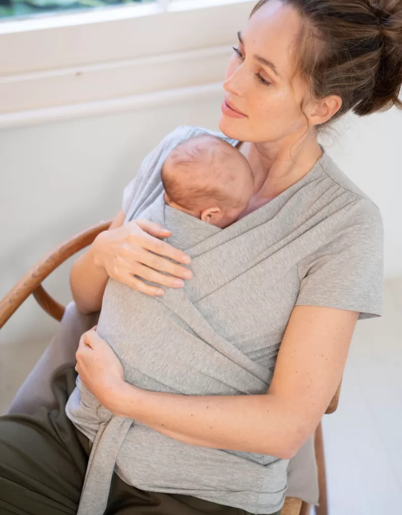 Seraphine Skin to Skin Bonding Top mit kurzen Ärmeln Grau |