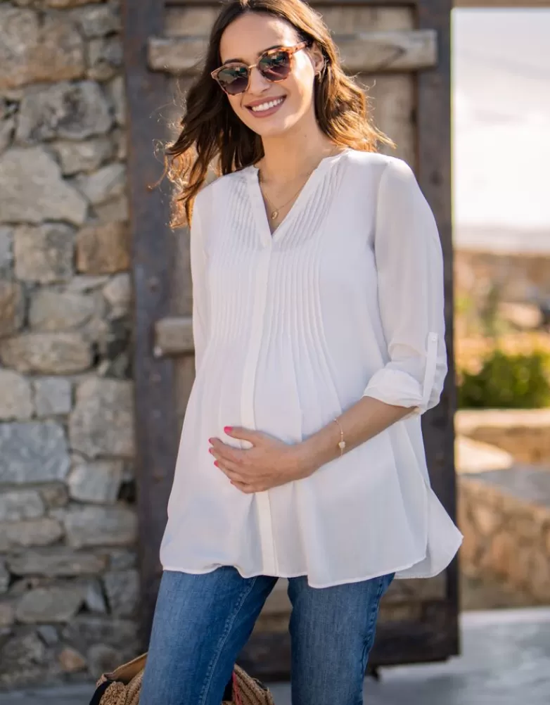 Seraphine Umstandsbluse in Elfenbein |