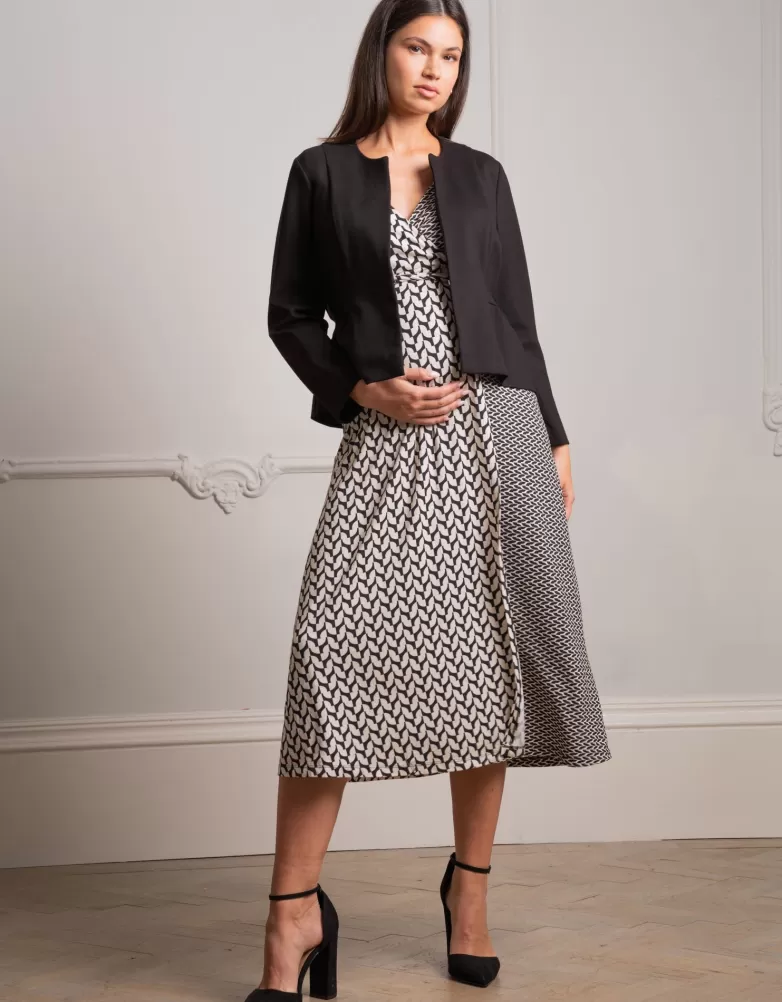 Seraphine Umstandsjacke mit Schößchen, Schwarz |