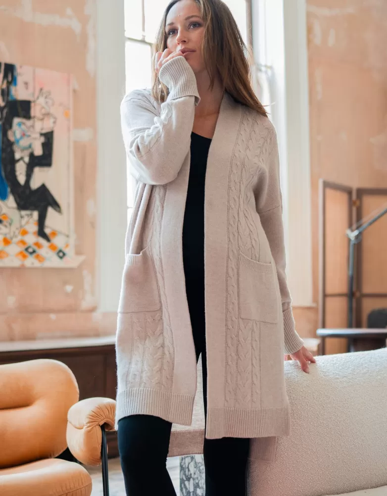 Seraphine Umstandsstrickjacke aus Merinowolle |